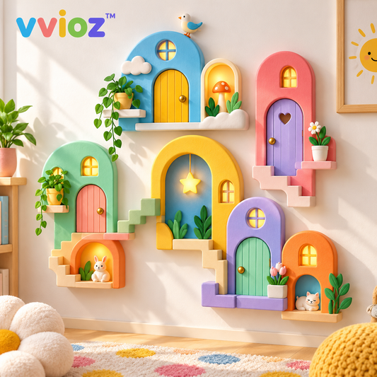 vvioz™ Little Doorways Modular Wall Sculpture Set main product view
