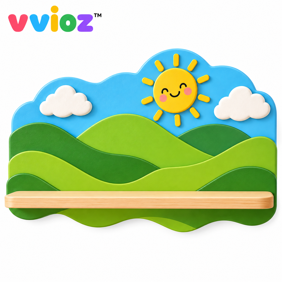 vvioz™ Rolling Hills Sculptural Wall Display Ledge on white background