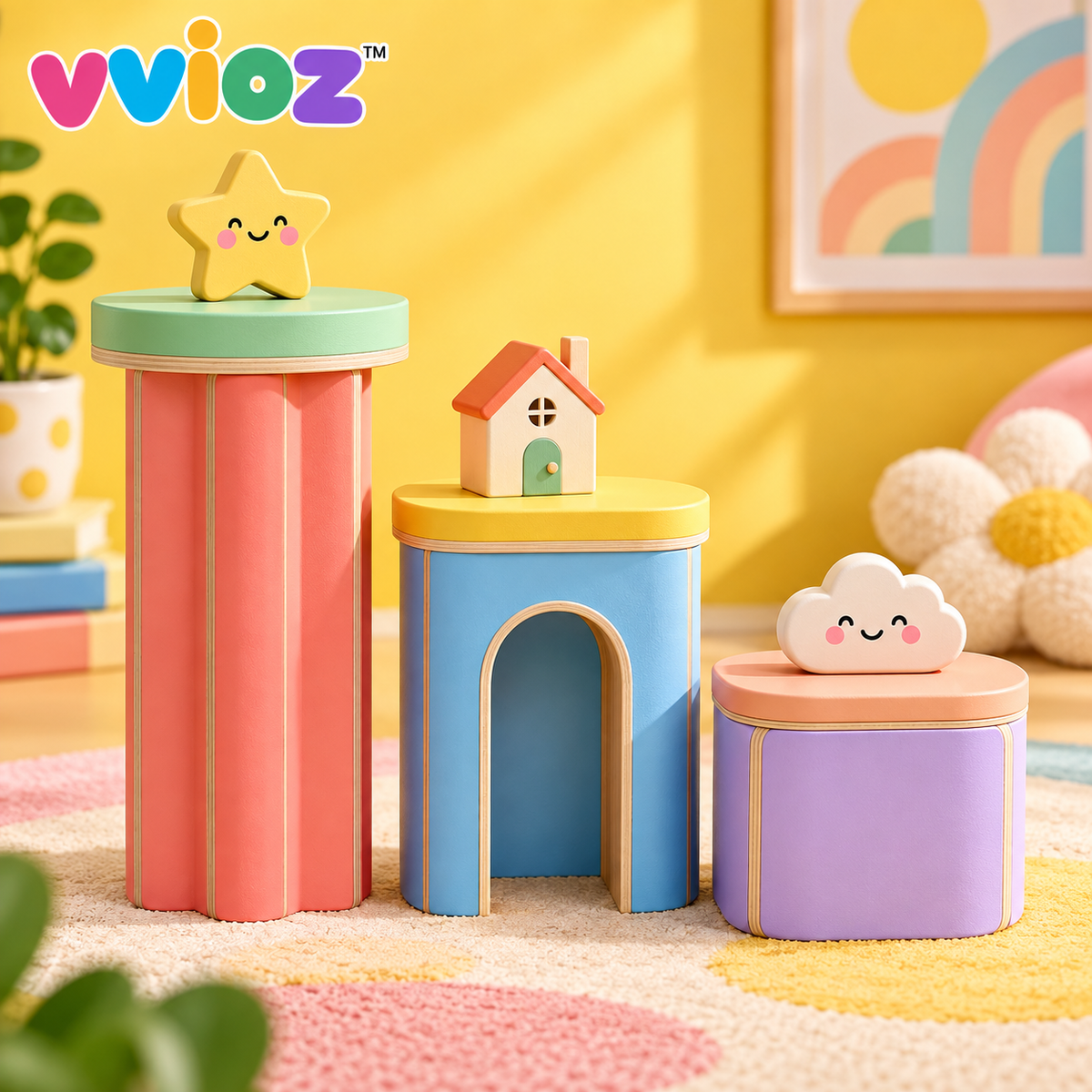 vvioz™ Tiny Museum Mini Display Pedestal Set main product view