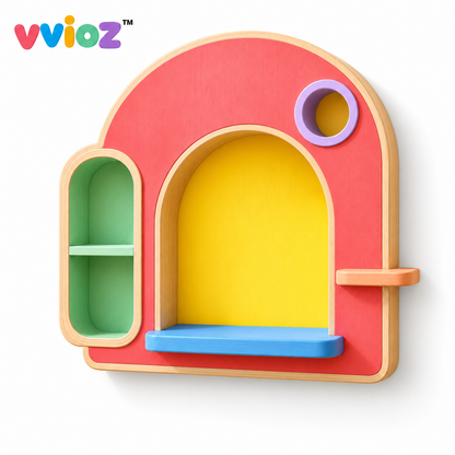 vvioz™ Peekaboo Window Sculptural Wall Display Niche on white background