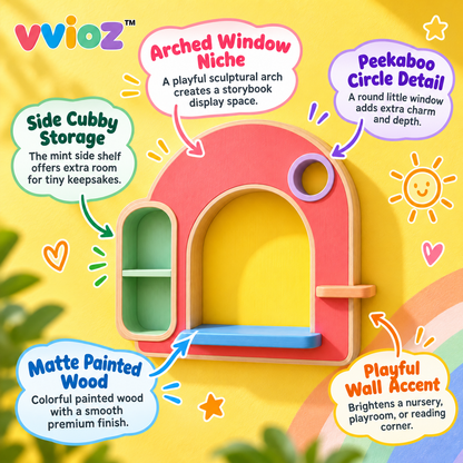 vvioz™ Peekaboo Window Sculptural Wall Display Niche five feature highlights