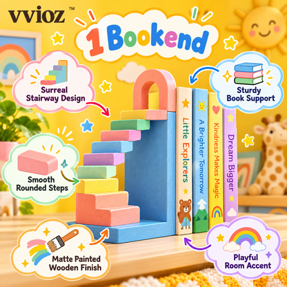 vvioz™ Stairway to Nowhere Sculptural Bookend five feature highlights